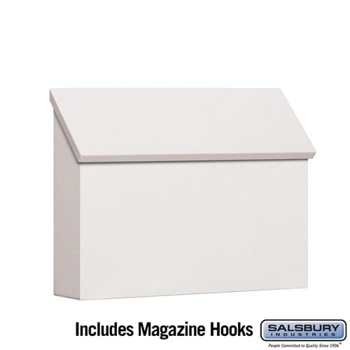 Salsbury Traditional Mailbox - Standard - Horizontal Style - White - Sweatfully