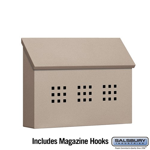 Salsbury Traditional Mailbox - Decorative - Horizontal Style - Beige - Sweatfully
