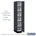Salsbury 12" Wide Premier Wood Locker - Six Tier Box Style - 1 Wide - 6 Feet High - 21" Deep - Carbon Mesh - Hasps - Sweatfully