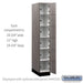 Salsbury 12" Wide Premier Wood Locker - Six Tier Box Style - 1 Wide - 6 Feet High - 21" Deep - Skyline Walnut - Hasps - Sweatfully