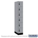 Salsbury 12" Wide Premier Wood Locker - Six Tier Box Style - 1 Wide - 6 Feet High - 21" Deep - Winter Fog - Resettable Combination Locks - Sweatfully