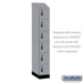 Salsbury 12" Wide Premier Wood Locker - Six Tier Box Style - 1 Wide - 6 Feet High - 21" Deep - Winter Fog - Resettable Combination Locks - Sweatfully