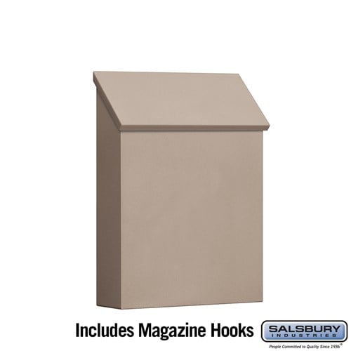 Salsbury Traditional Mailbox - Standard - Vertical Style - Beige - Sweatfully