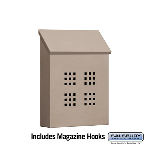 Salsbury Traditional Mailbox - Decorative - Vertical Style - Beige - Sweatfully