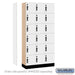 Salsbury 12" Wide Premier Wood Locker - Six Tier Box Style - 3 Wide - 6 Feet High - 15" Deep - Arctic White - Hasps - Sweatfully