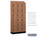 Salsbury 12" Wide Premier Wood Locker - Six Tier Box Style - 3 Wide - 6 Feet High - 15" Deep - Red Oak - Resettable Combination Locks - Sweatfully