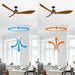 66" Misael Propeller Industrial DC Motor Ceiling Fan with LED Lighting - Sweatfully