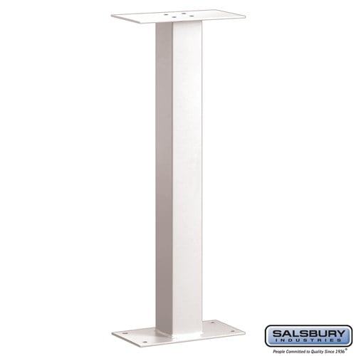Mail House Post - Bolt Mounted - White - Sweatfully