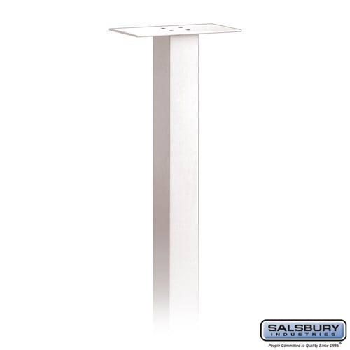 Salsbury Mail House Post - In-Ground Mounted - White - Sweatfully