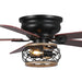 48" Antwerp Farmhouse Flush Mount Reversible Ceiling Fan with Lighting and Remote Control - Sweatfully
