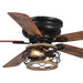 48" Antwerp Farmhouse Flush Mount Reversible Ceiling Fan with Lighting and Remote Control - Sweatfully