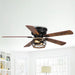 48" Antwerp Farmhouse Flush Mount Reversible Ceiling Fan with Lighting and Remote Control - Sweatfully