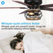 48" Antwerp Farmhouse Flush Mount Reversible Ceiling Fan with Lighting and Remote Control - Sweatfully
