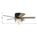 48" Athens Industrial Flush Mount Reversible Ceiling Fan with Lighting and Remote Control - Sweatfully