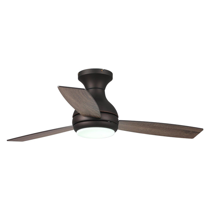 48" Beckette Farmhouse Flush Mount Reversible Ceiling Fan with Lighting and Remote Control - Sweatfully
