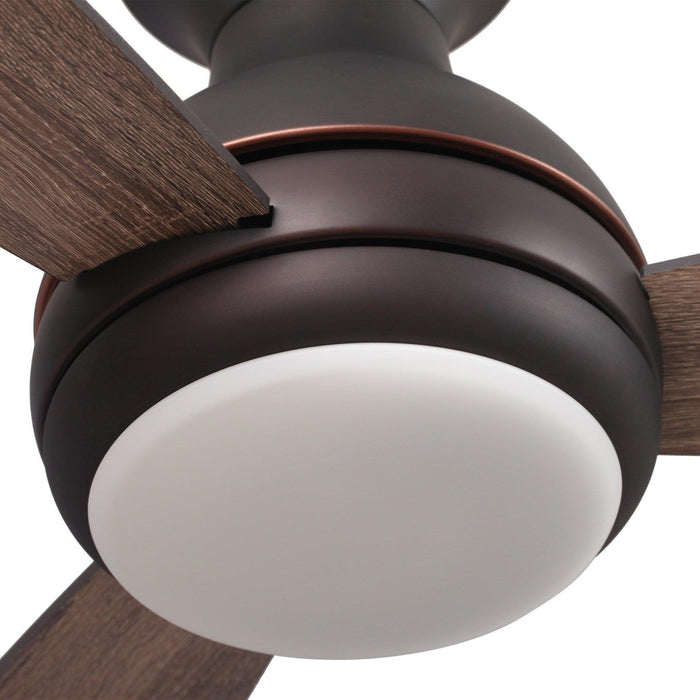 48" Beckette Farmhouse Flush Mount Reversible Ceiling Fan with Lighting and Remote Control - Sweatfully
