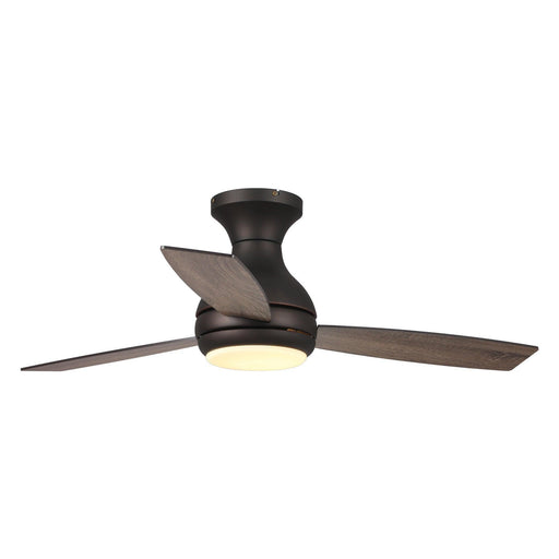 48" Beckette Farmhouse Flush Mount Reversible Ceiling Fan with Lighting and Remote Control - Sweatfully