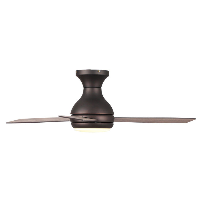 48" Beckette Farmhouse Flush Mount Reversible Ceiling Fan with Lighting and Remote Control - Sweatfully