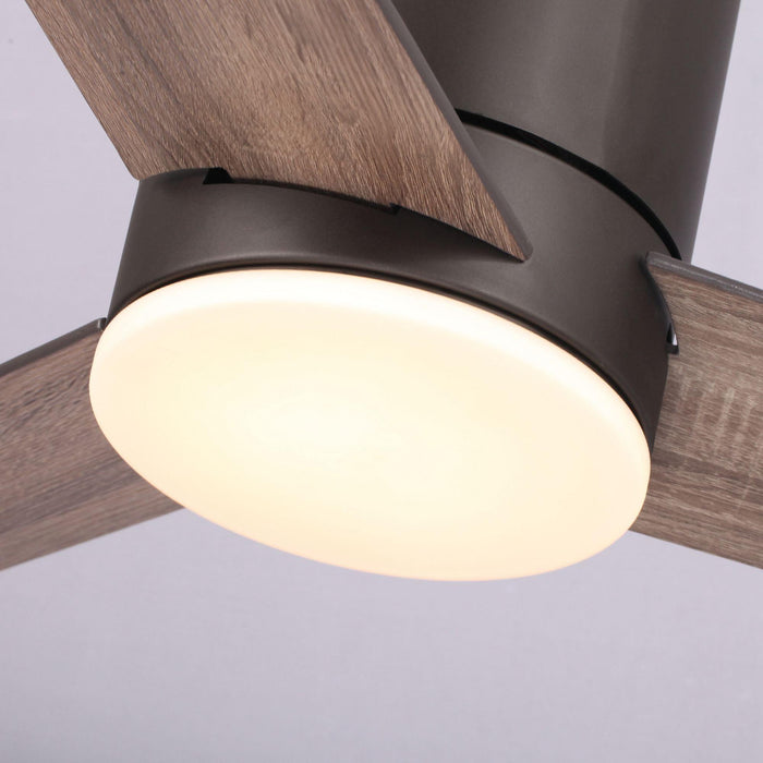 48" Kielah Farmhouse Flush Mount Reversible Ceiling Fan with Lighting and Remote Control - Sweatfully