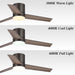 48" Kielah Farmhouse Flush Mount Reversible Ceiling Fan with Lighting and Remote Control - Sweatfully