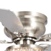48" Modern Flush Mount Reversible Crytsal Ceiling Fan with Lighting and Remote Control - Sweatfully