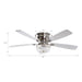 48" Modern Flush Mount Reversible Crytsal Ceiling Fan with Lighting and Remote Control - Sweatfully