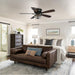 48" Modern Flush Mount Reversible Crytsal Ceiling Fan with Lighting and Remote Control - Sweatfully