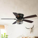 48" Modern Flush Mount Reversible Crytsal Ceiling Fan with Lighting and Remote Control - Sweatfully