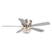 48" Modern Flush Mount Reversible Crytsal Ceiling Fan with Lighting and Remote Control - Sweatfully