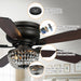 48" Modern Flush Mount Reversible Crytsal Ceiling Fan with Lighting and Remote Control - Sweatfully