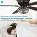 48" Modern Flush Mount Reversible Crytsal Ceiling Fan with Lighting and Remote Control - Sweatfully