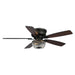 48" Modern Flush Mount Reversible Crytsal Ceiling Fan with Lighting and Remote Control - Sweatfully
