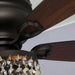 48" Modern Flush Mount Reversible Crytsal Ceiling Fan with Lighting and Remote Control - Sweatfully