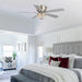 48" Modern Flush Mount Reversible Crytsal Ceiling Fan with Lighting and Remote Control - Sweatfully