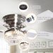 48" Modern Flush Mount Reversible Crytsal Ceiling Fan with Lighting and Remote Control - Sweatfully