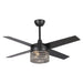 48" Pune Modern Downrod Mount Reversible Crystal Ceiling Fan with Lighting and Remote Control - Sweatfully