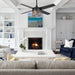 48" Pune Modern Downrod Mount Reversible Crystal Ceiling Fan with Lighting and Remote Control - Sweatfully