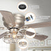 48" Thurber Industrial Satin Nickel Flush Mount Reversible Ceiling Fan with Lighting and Remote Control - Sweatfully