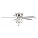 48" Modern Chrome Flush Mount Reversible Crystal Ceiling Fan with Lighting and Remote Control - Sweatfully