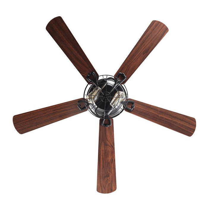 48" Ummuhan Industrial Flush Mount Ceiling Fan with Lighting - Sweatfully