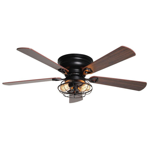 48" Ummuhan Industrial Flush Mount Ceiling Fan with Lighting - Sweatfully