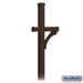 Salsbury Deluxe Mailbox Post - 1 Sided - In-Ground Mounted - Bronze - Sweatfully