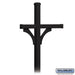 Salsbury Deluxe Mailbox Post - 2 Sided for (3) Mailboxes - In-Ground Mounted - Black - Sweatfully
