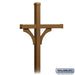 Salsbury Deluxe Mailbox Post - 2 Sided for (3) Mailboxes - In-Ground Mounted - Brass - Sweatfully