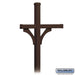 Salsbury Deluxe Mailbox Post - 2 Sided for (3) Mailboxes - In-Ground Mounted - Bronze - Sweatfully