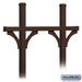 Salsbury Deluxe Mailbox Post - Bridge Style for (5) Mailboxes - In-Ground Mounted - Bronze - Sweatfully