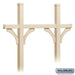 Salsbury Deluxe Mailbox Post - Bridge Style for (5) Mailboxes - In-Ground Mounted - Sandstone - Sweatfully