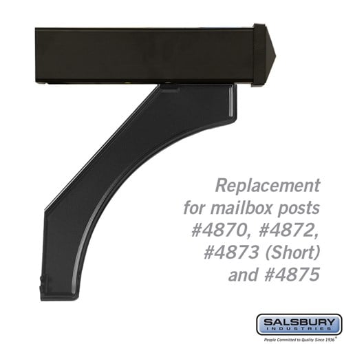 Salsbury Arm Kit - Replacement for Deluxe Post for (1)  Mailbox - Black - Sweatfully