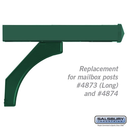 Salsbury Arm Kit - Replacement for Deluxe Post for (2) Mailboxes - Green - Sweatfully