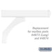 Salsbury Arm Kit - Replacement for Deluxe Post for (2)  Mailboxes - White - Sweatfully